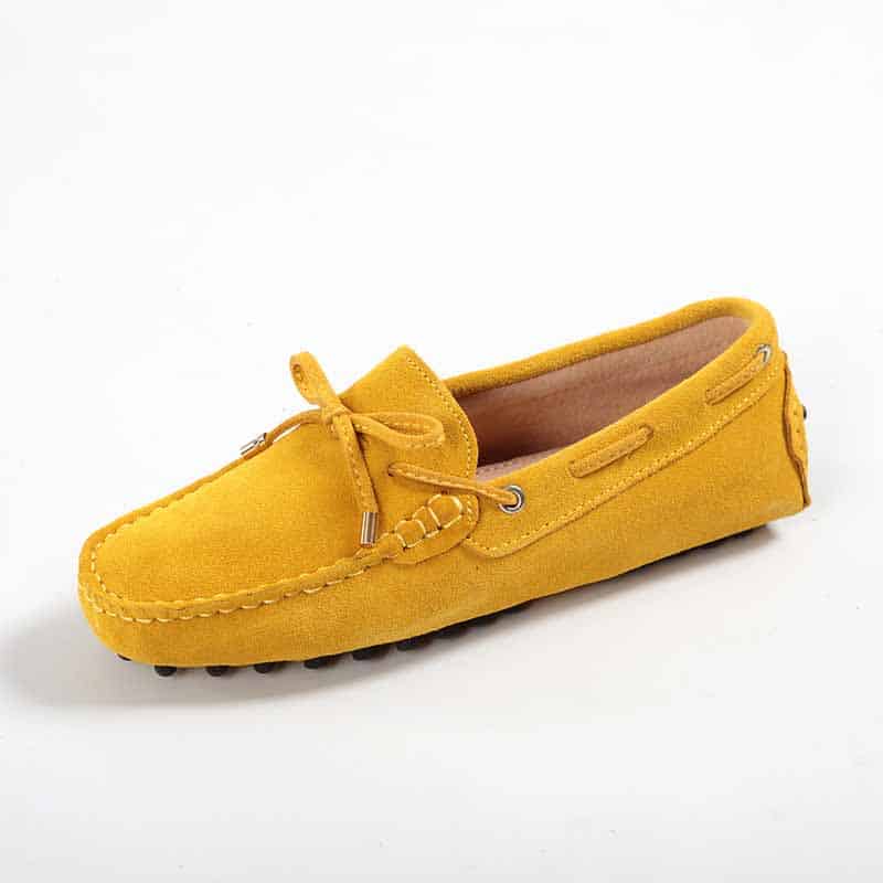 Loafers för dam, avdelning med mockasiner och loafers för kvinnor Bild