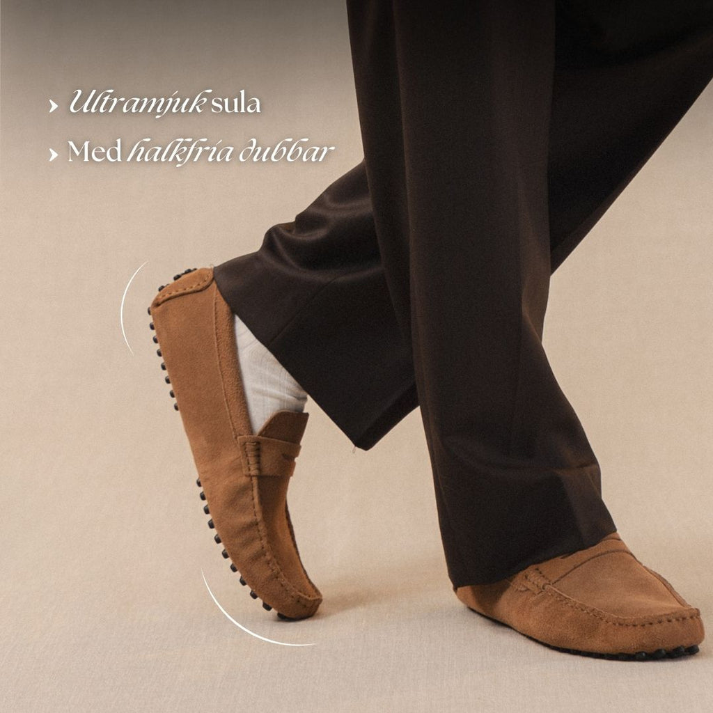 Classico - Premium driver-loafers i mocka för herrar, bild 4 av 20