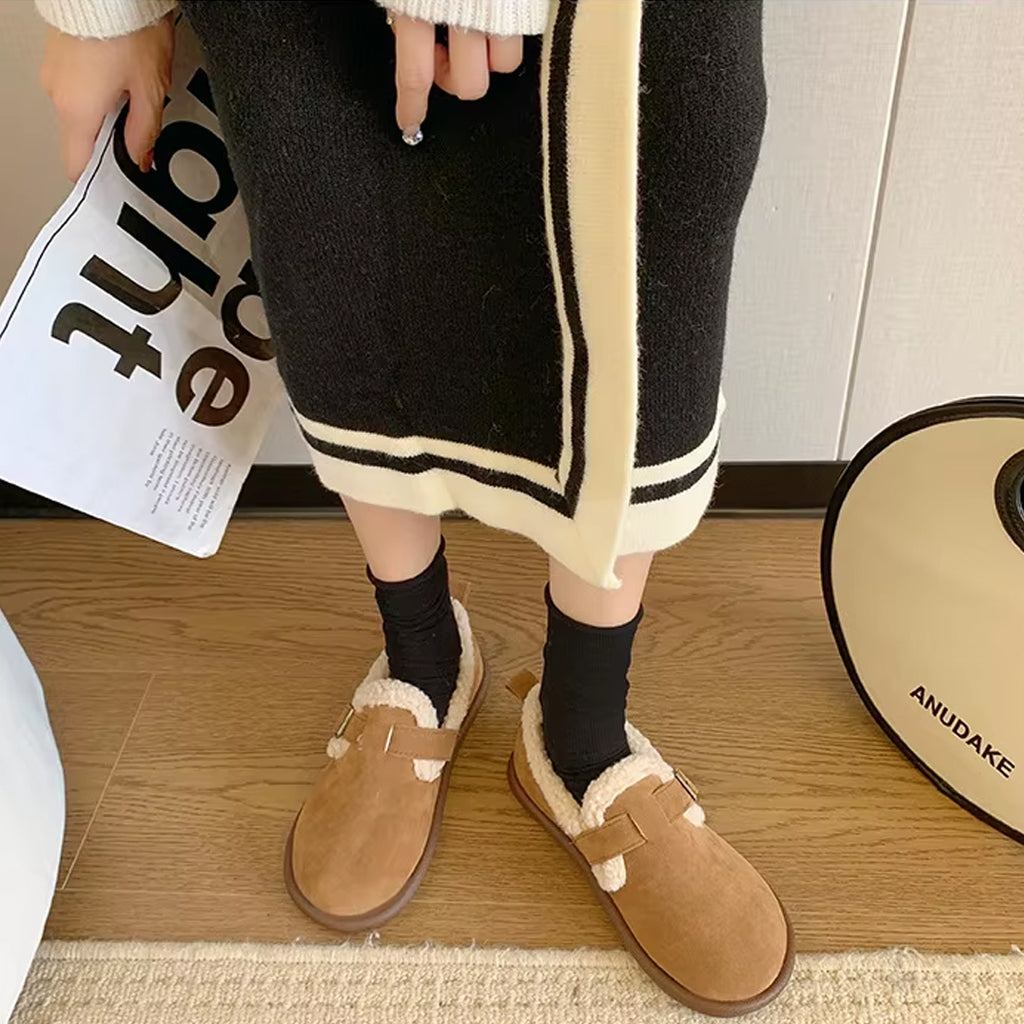 Fodrad stängd loafer-toffel för dam, bild 3 av 8