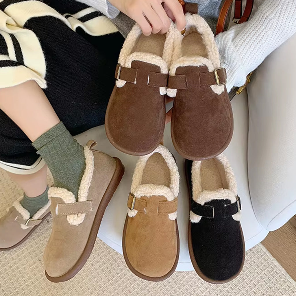 Fodrad stängd loafer-toffel för dam, bild 2 av 8