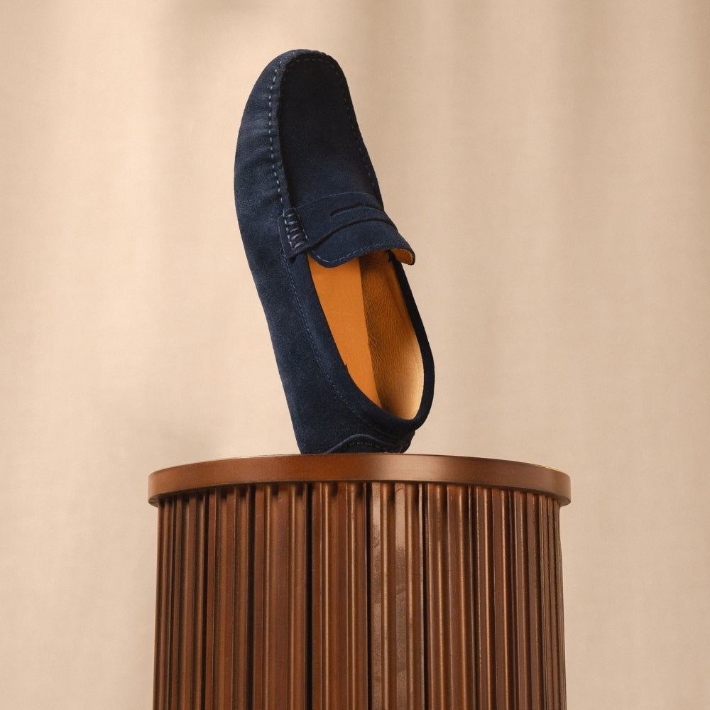 Classico - Premium driver-loafers i mocka för herrar, bild 10 av 20