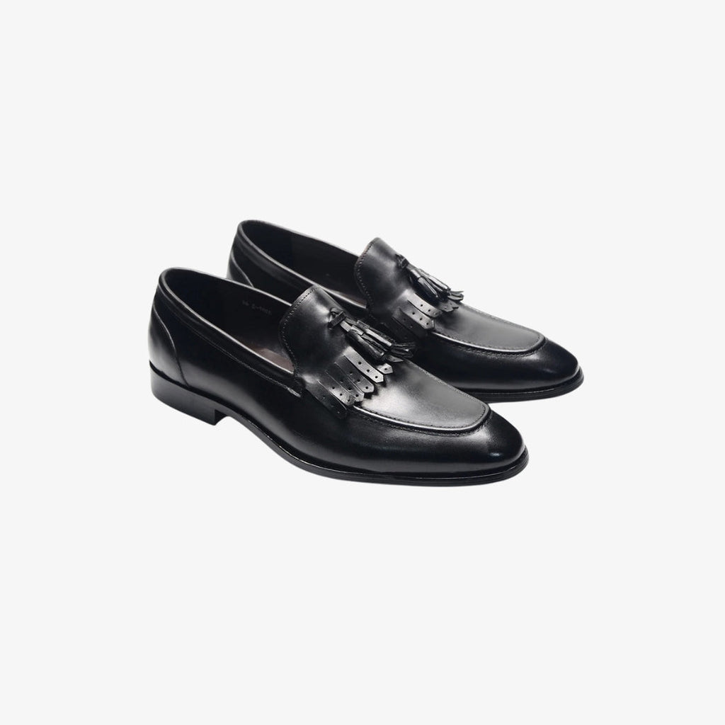 Tassel loafers i glansigt läder för herr
