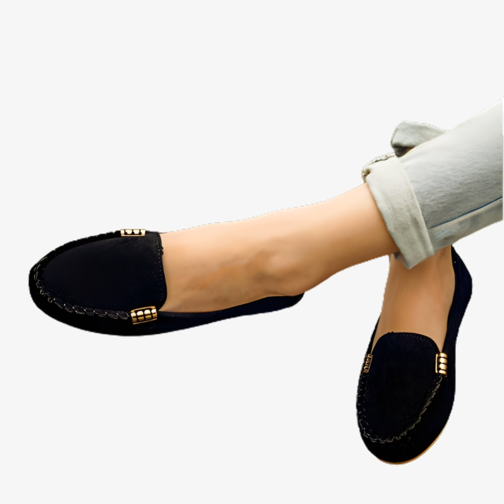 Loafers i konstmocka för kvinnor