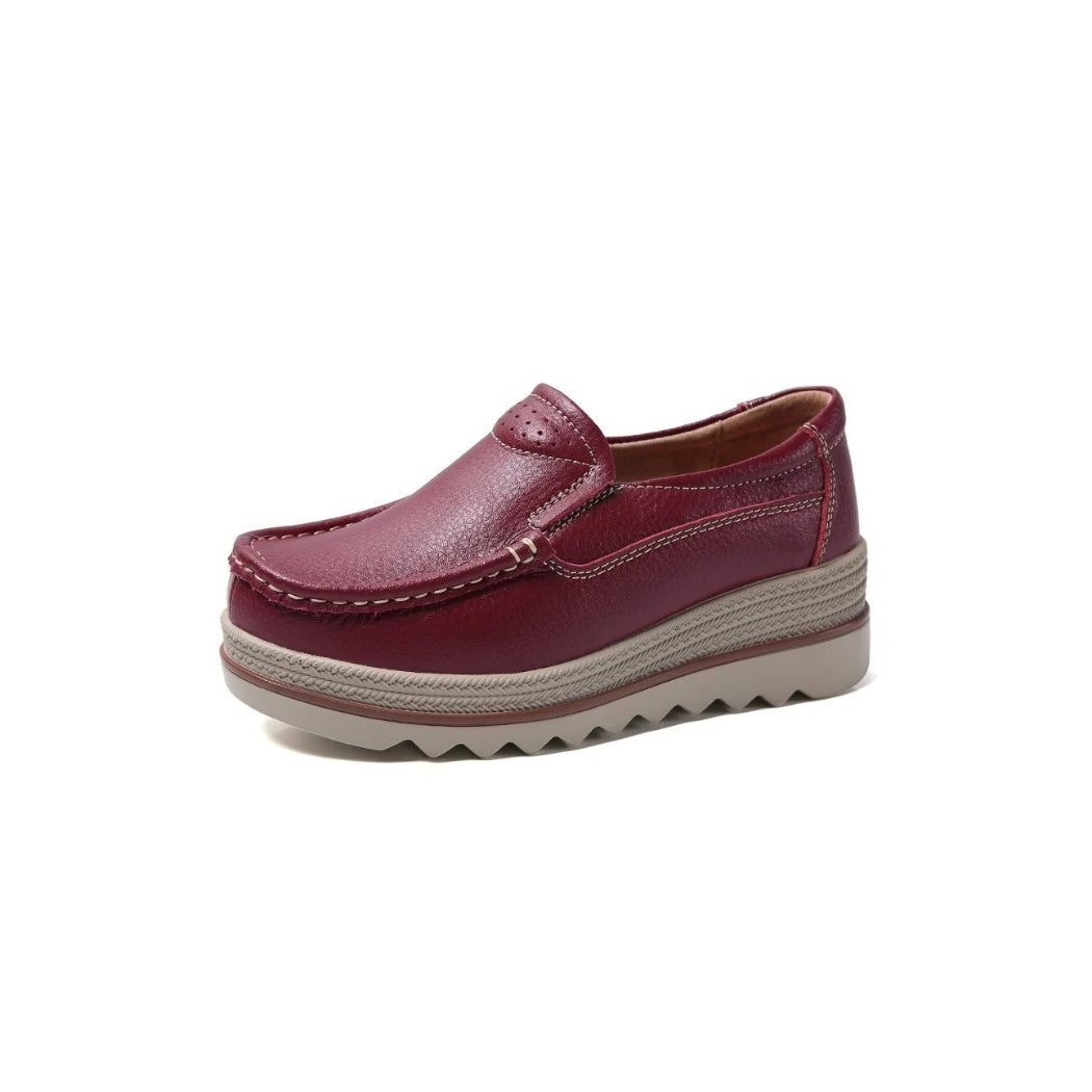 Kilklackade loafers i syntetiskt läder för dam