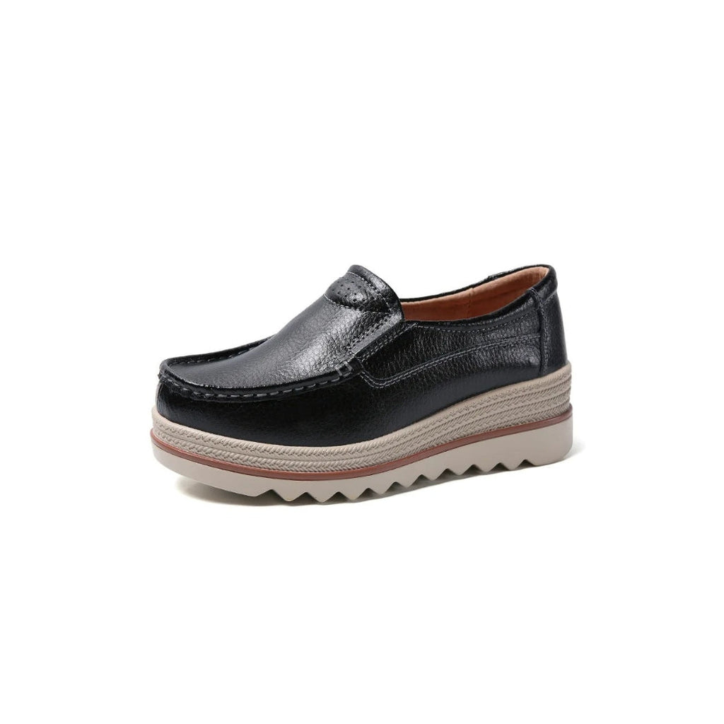 Kilklackade loafers i syntetiskt läder för dam