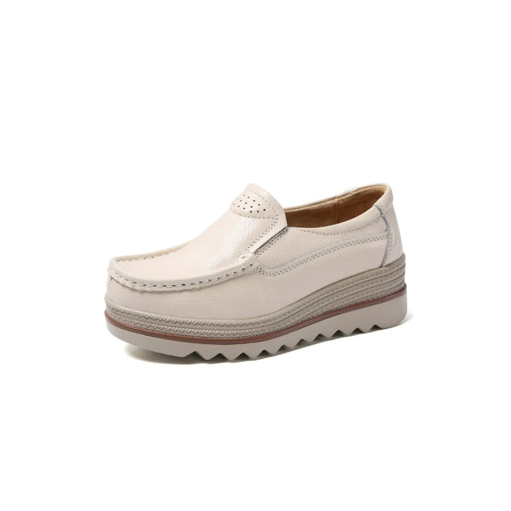 Kilklackade loafers i syntetiskt läder för dam