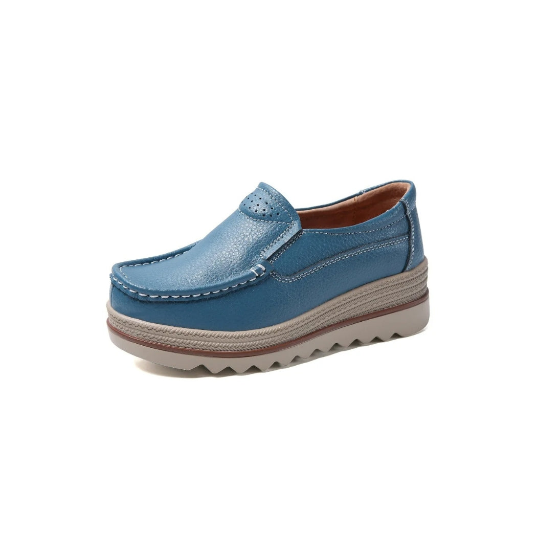 Kilklackade loafers i syntetiskt läder för dam