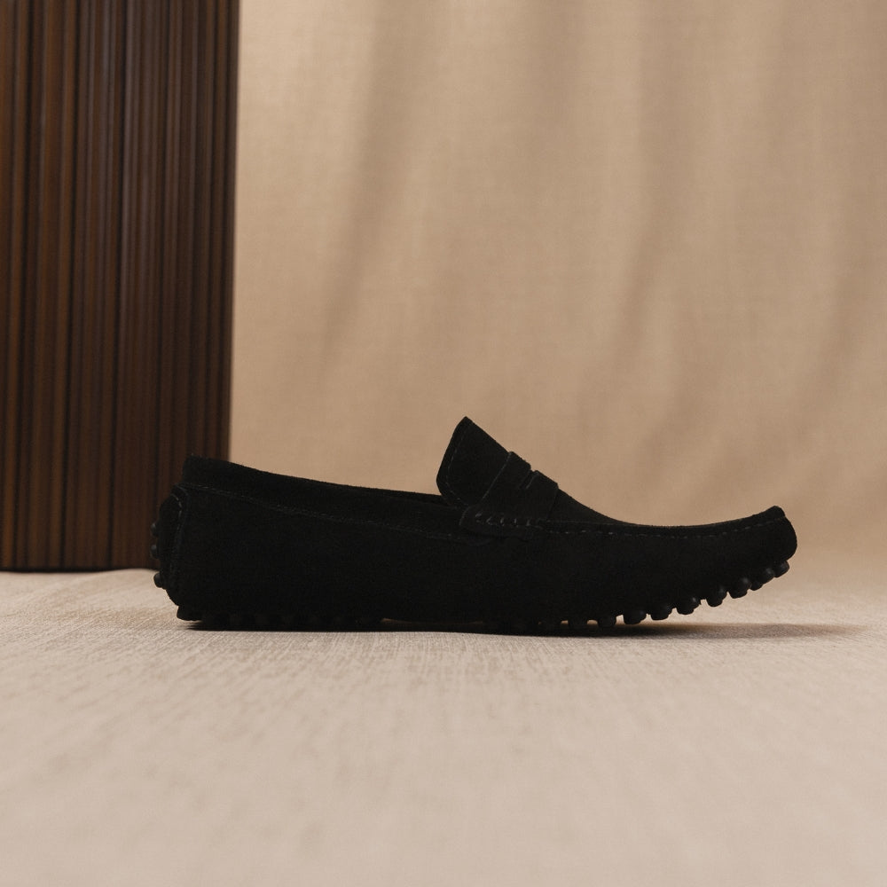 Classico - Premium driver-loafers i mocka för herrar, bild 16 av 20