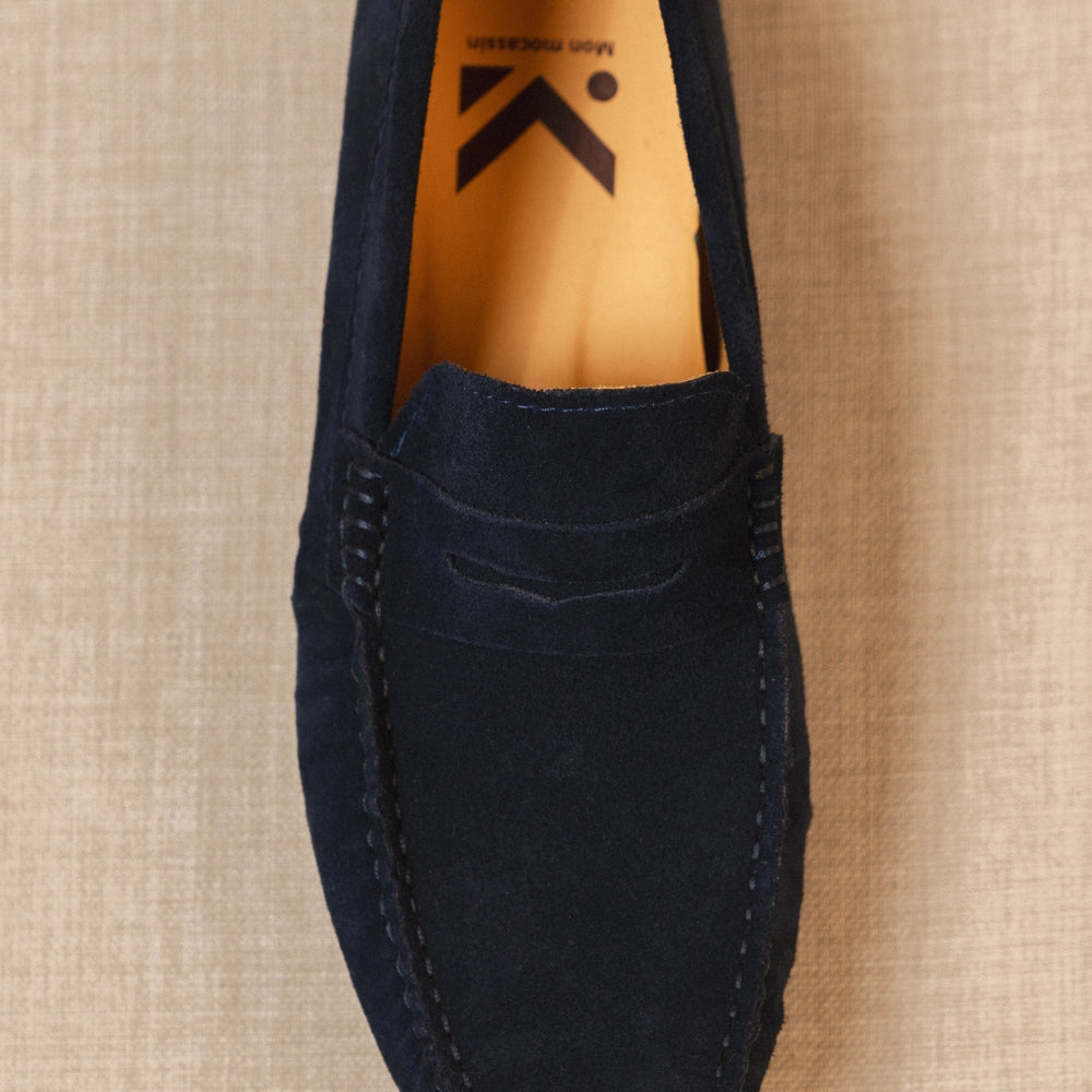 Classico - Premium driver-loafers i mocka för herrar, bild 11 av 20
