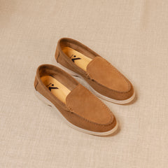 Yacht - Premium loafers i äkta mocka för herr, Brun