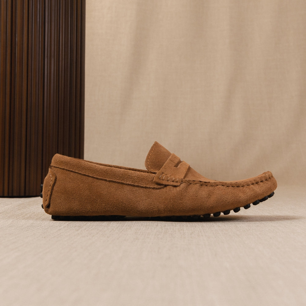 Classico - Premium driver-loafers i mocka för herrar, bild 17 av 20