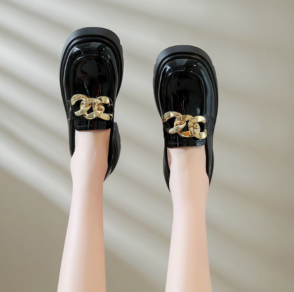 Loafers med fyrkantig klack för dam, bild 3 av 5