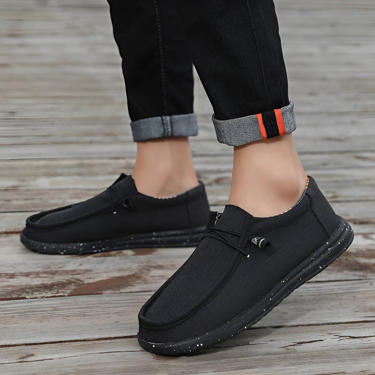 Sommarloafers i tyg för herr