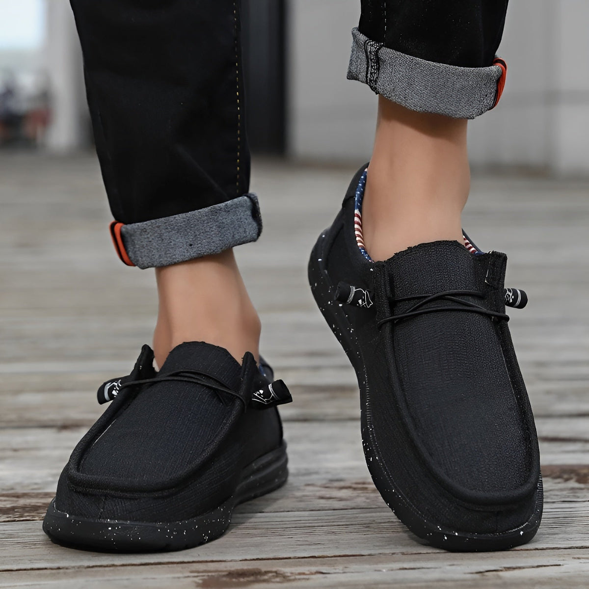 Sommarloafers i tyg för herr