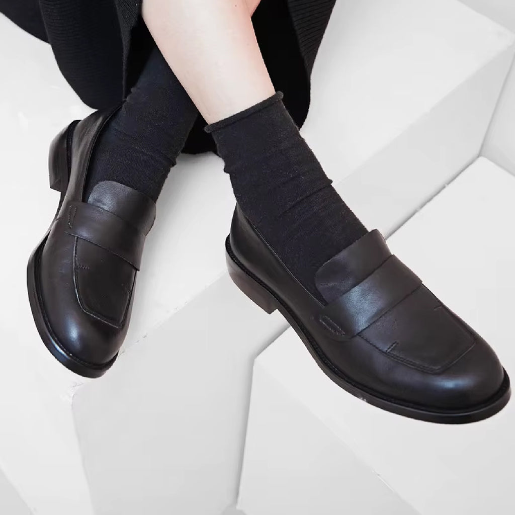 Klassisk elegant loafer i läder för kvinnor, bild 3 av 10