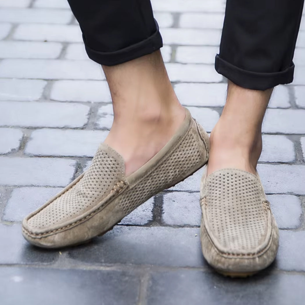 Sommar loafers i mocka för herr, bild 9 av 12