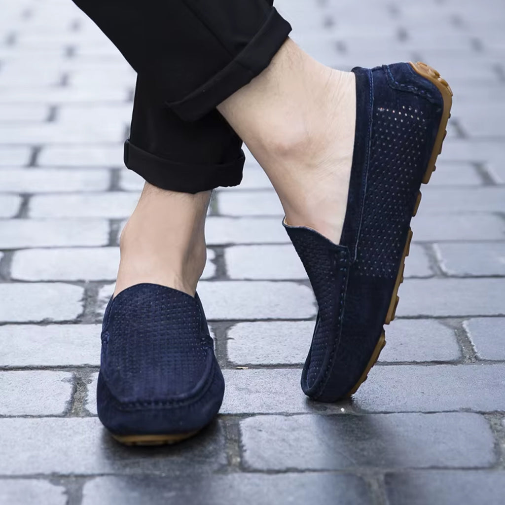 Sommar loafers i mocka för herr, bild 8 av 12