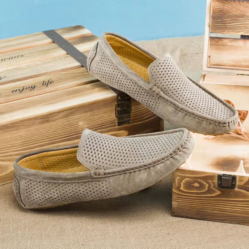 Sommar loafers i mocka för herr, bild 3 av 12