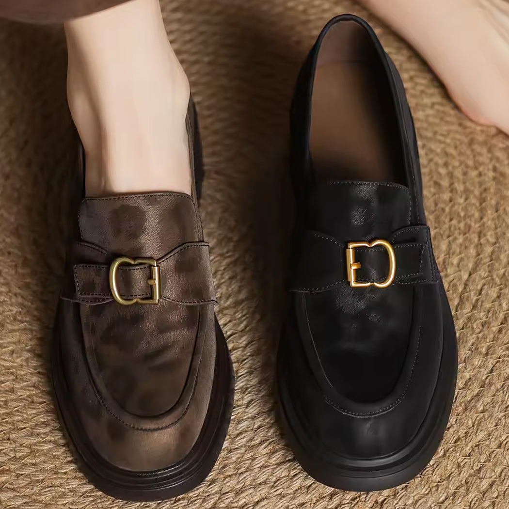 Leopardmönstrad loafer i läder, bild 2 av 7