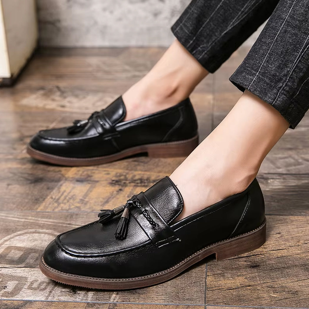 Elegant loafer med tofsar i läder för herr, bild 7 av 10