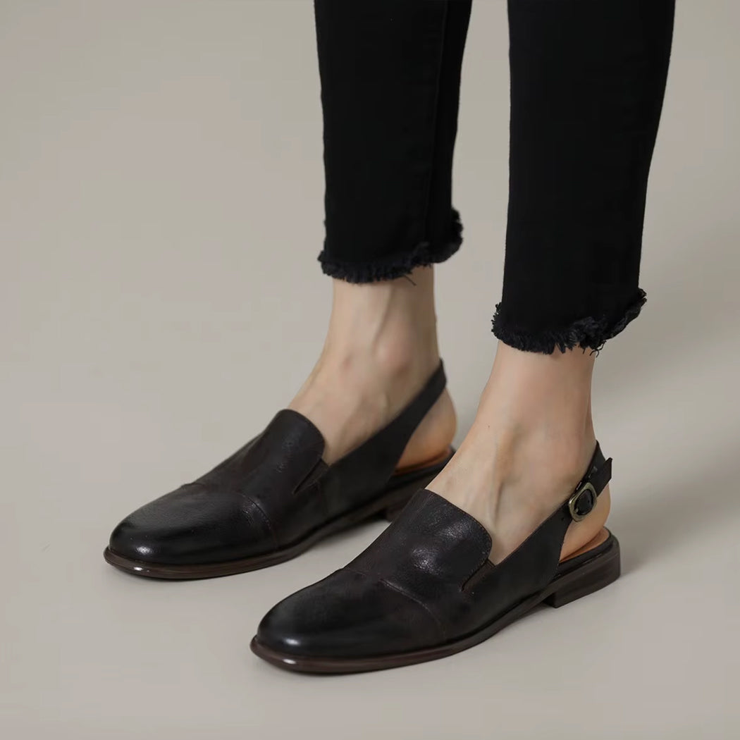 Loafer-mule i läder för kvinnor, bild 4 av 5