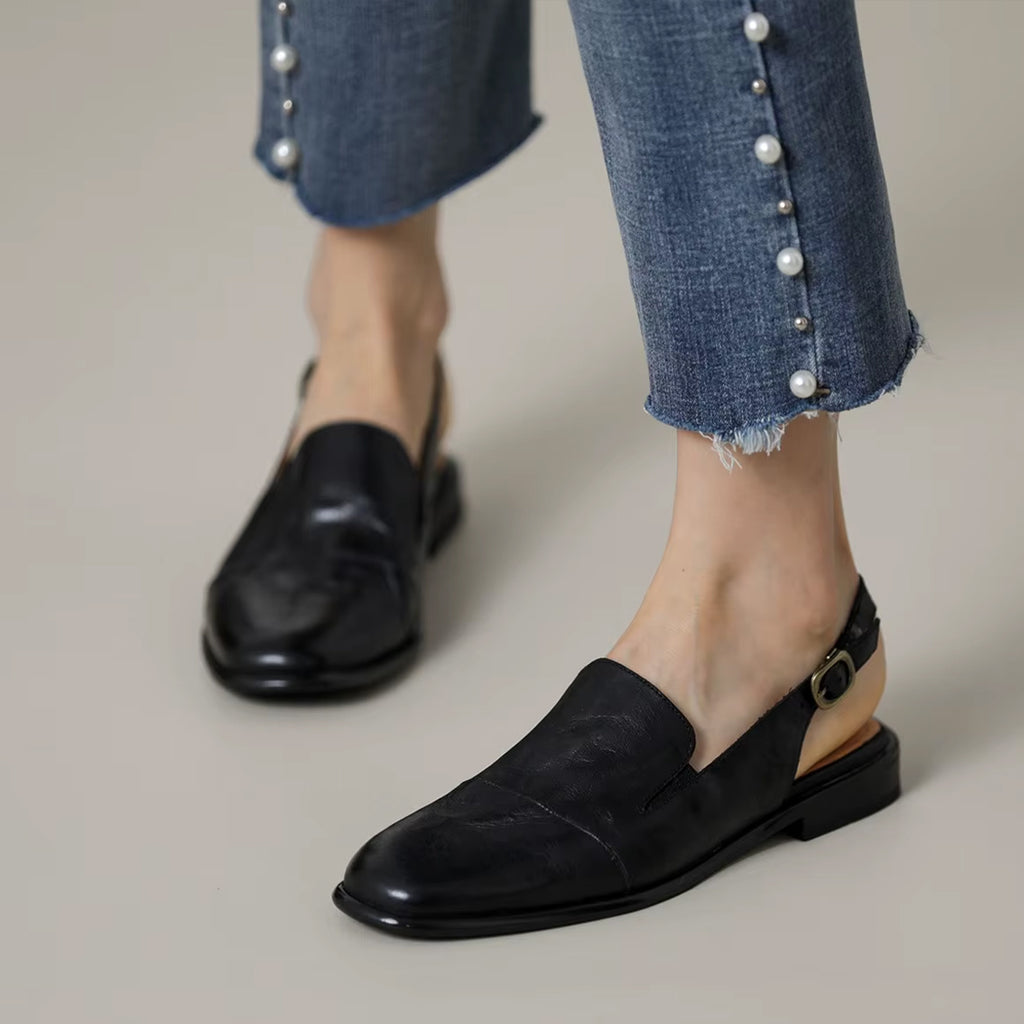 Loafer-mule i läder för kvinnor, bild 3 av 5