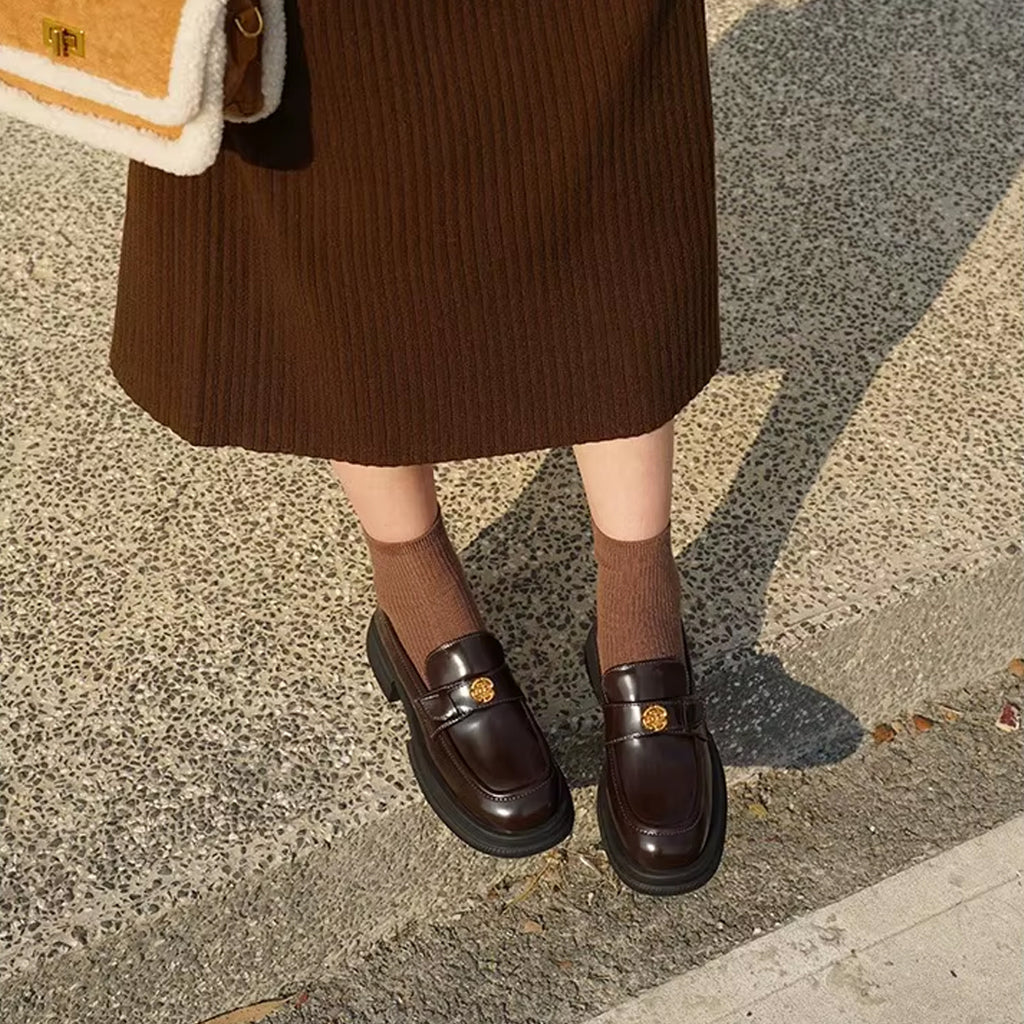 Loafers med platåsula och blomdetaljer, bild 12 av 14