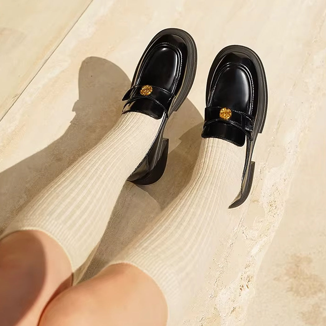Loafers med platåsula och blomdetaljer, bild 7 av 14