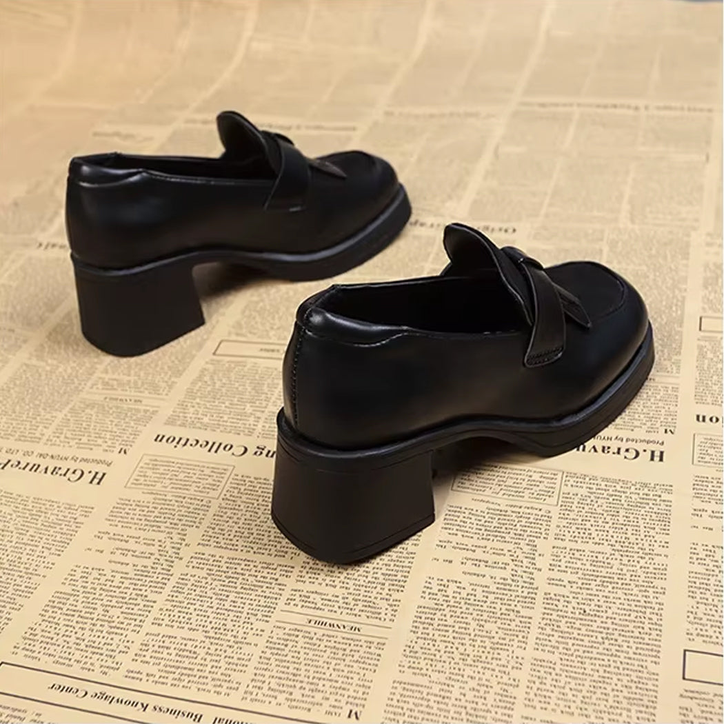 Loafer med platåsula och klack i vintagestil, bild 7 av 9