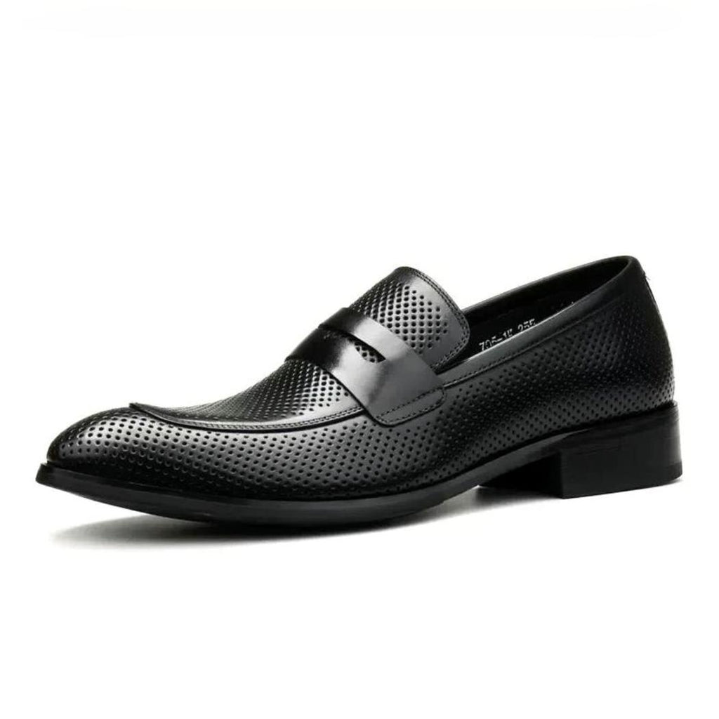 Loafers med spetsig tå i äkta läder för herr