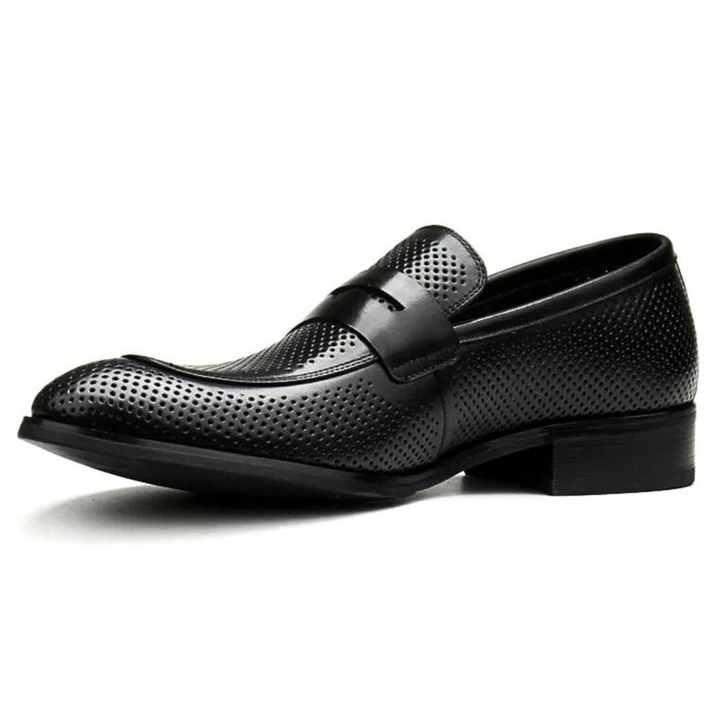 Loafers med spetsig tå i äkta läder för herr