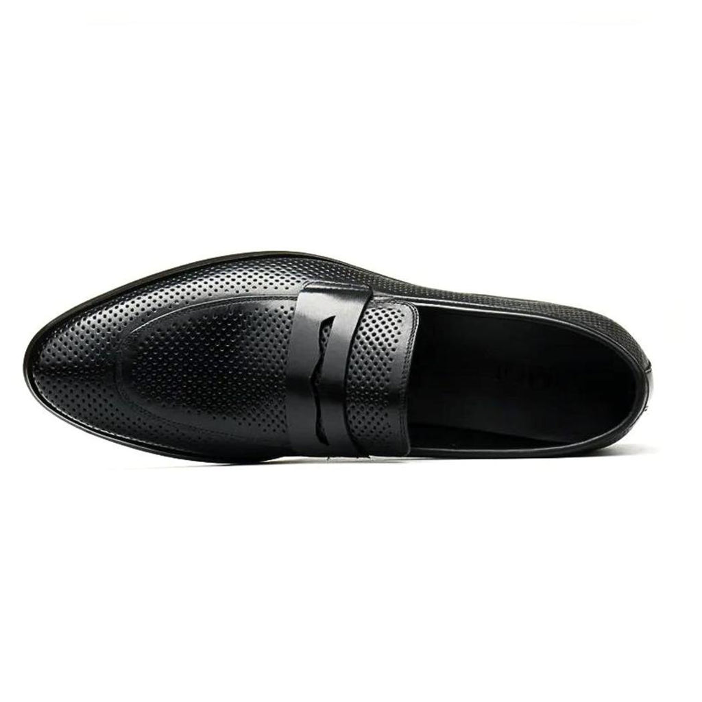 Loafers med spetsig tå i äkta läder för herr