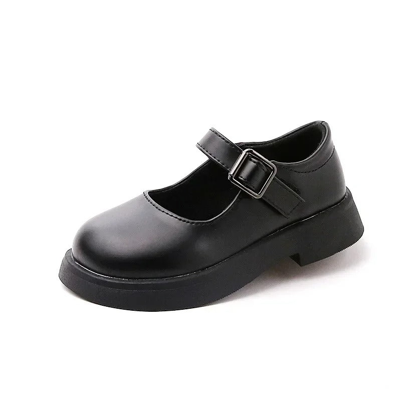Klassiska loafers i läderimitation för flickor, bild 4 av 10