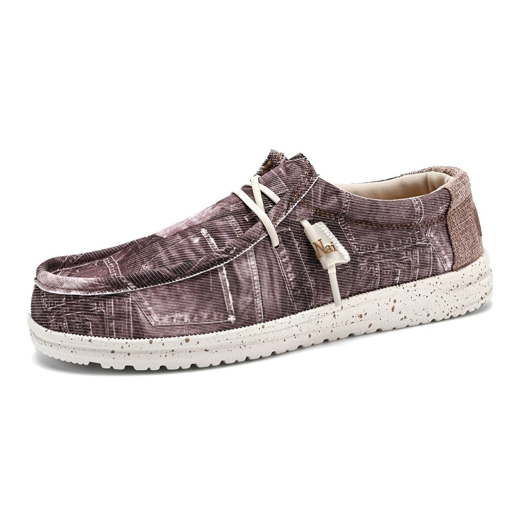 Loafers för herr med jeansmönster