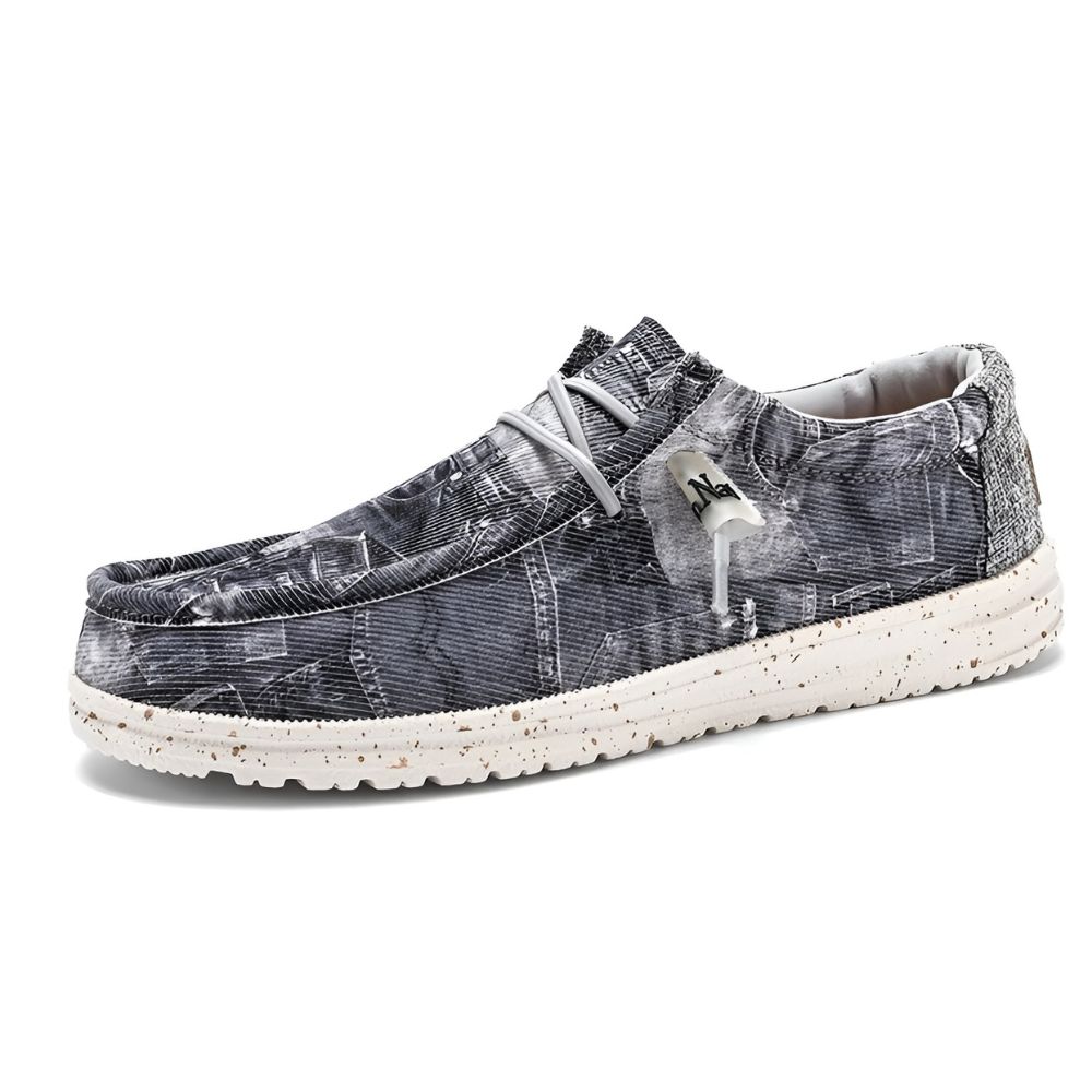 Loafers för herr med jeansmönster