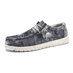 Loafers för herr med jeansmönster, Grå