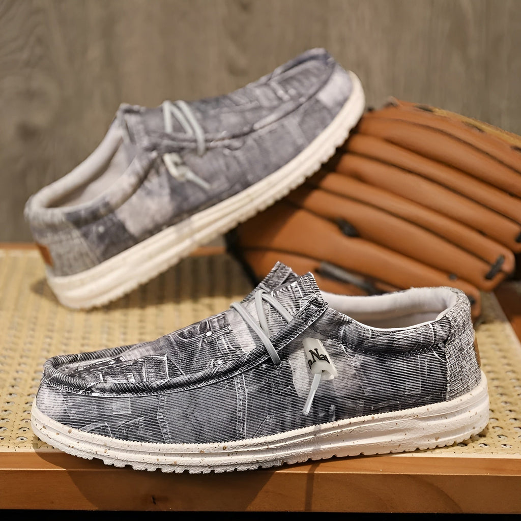 Loafers för herr med jeansmönster