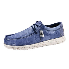 Loafers för herr med jeansmönster, Blå