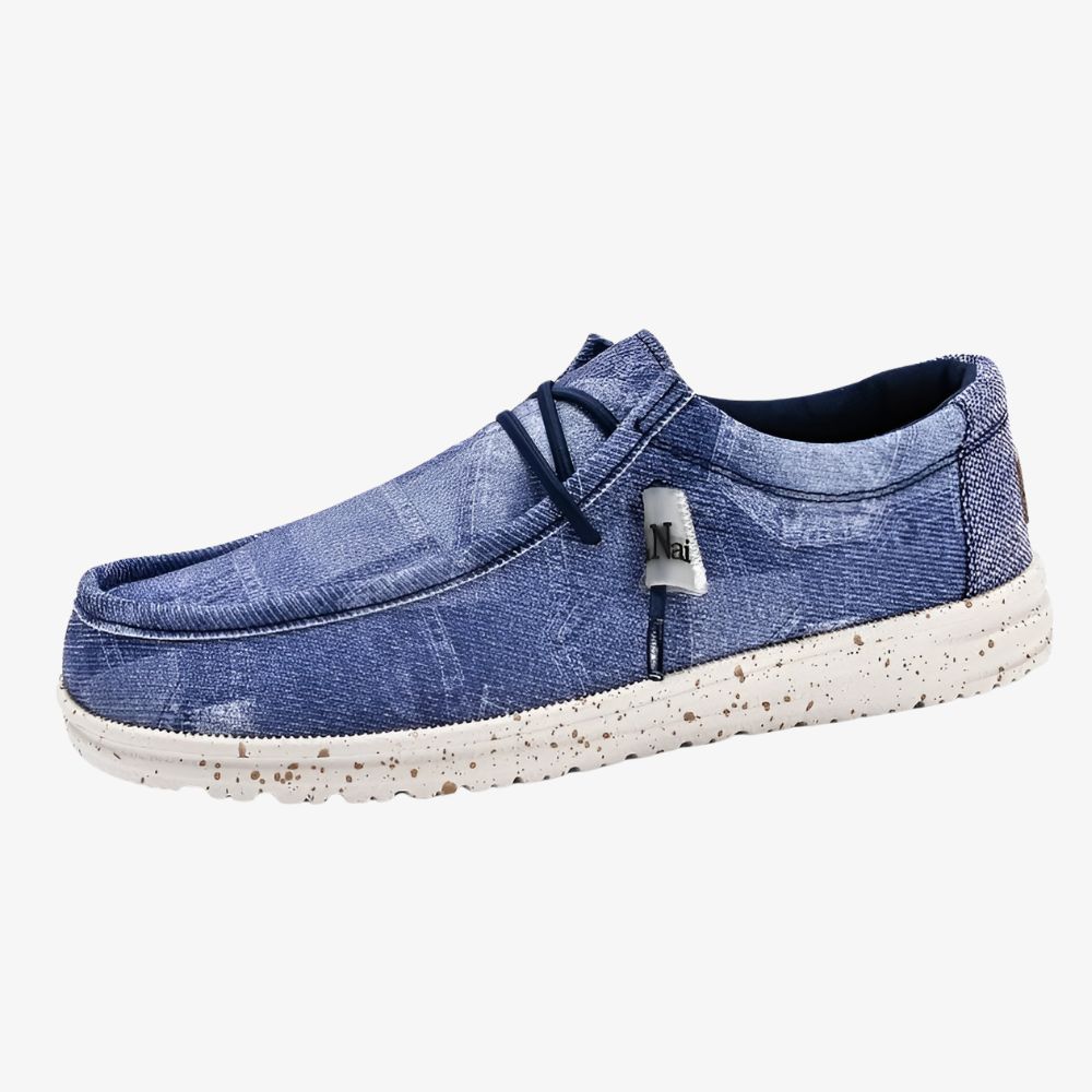 Loafers för herr med jeansmönster
