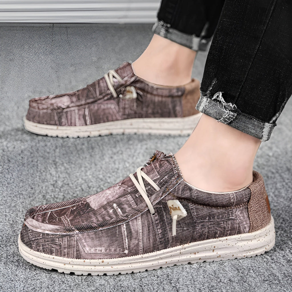 Loafers för herr med jeansmönster