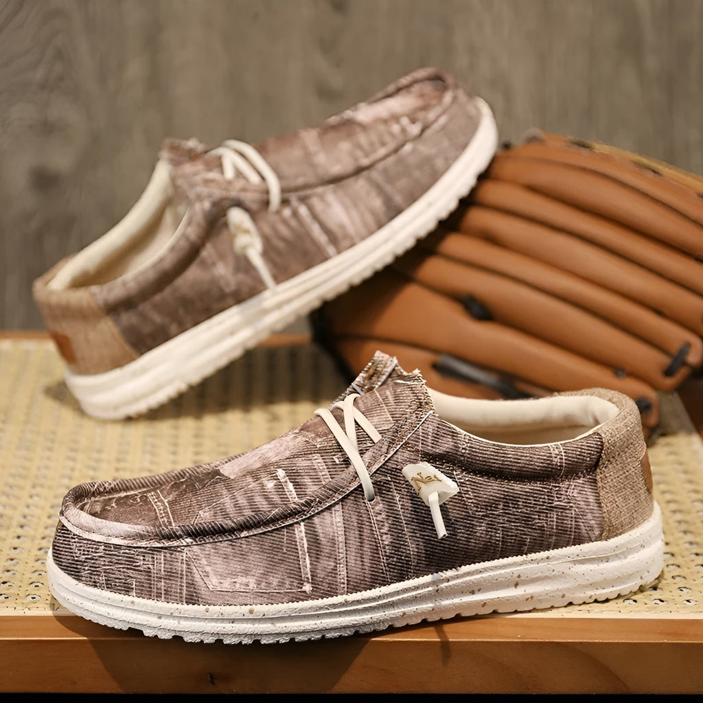 Loafers för herr med jeansmönster