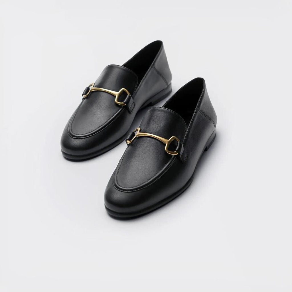 Tunna och lätta loafers i äkta läder