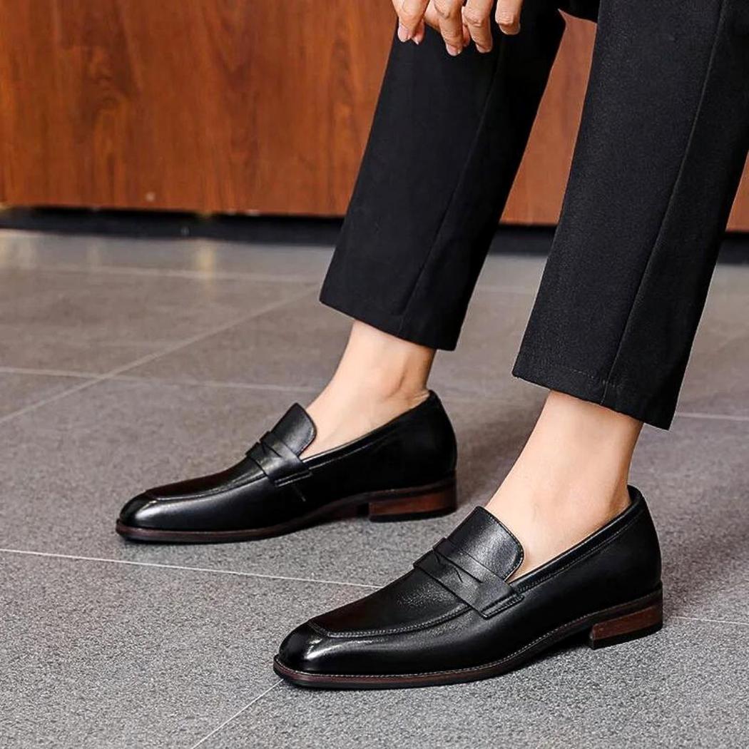 Eleganta loafers i äkta läder för herr
