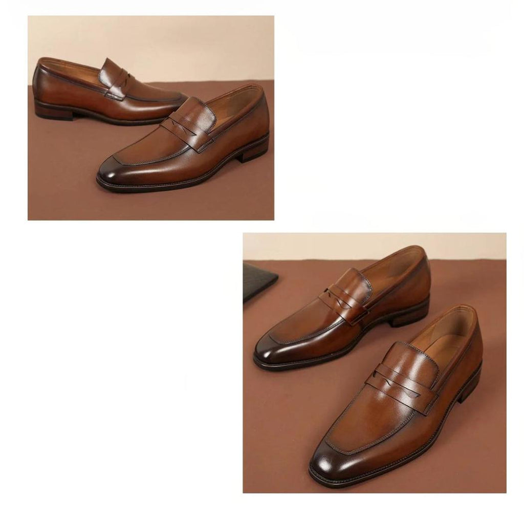 Eleganta loafers i äkta läder för herr