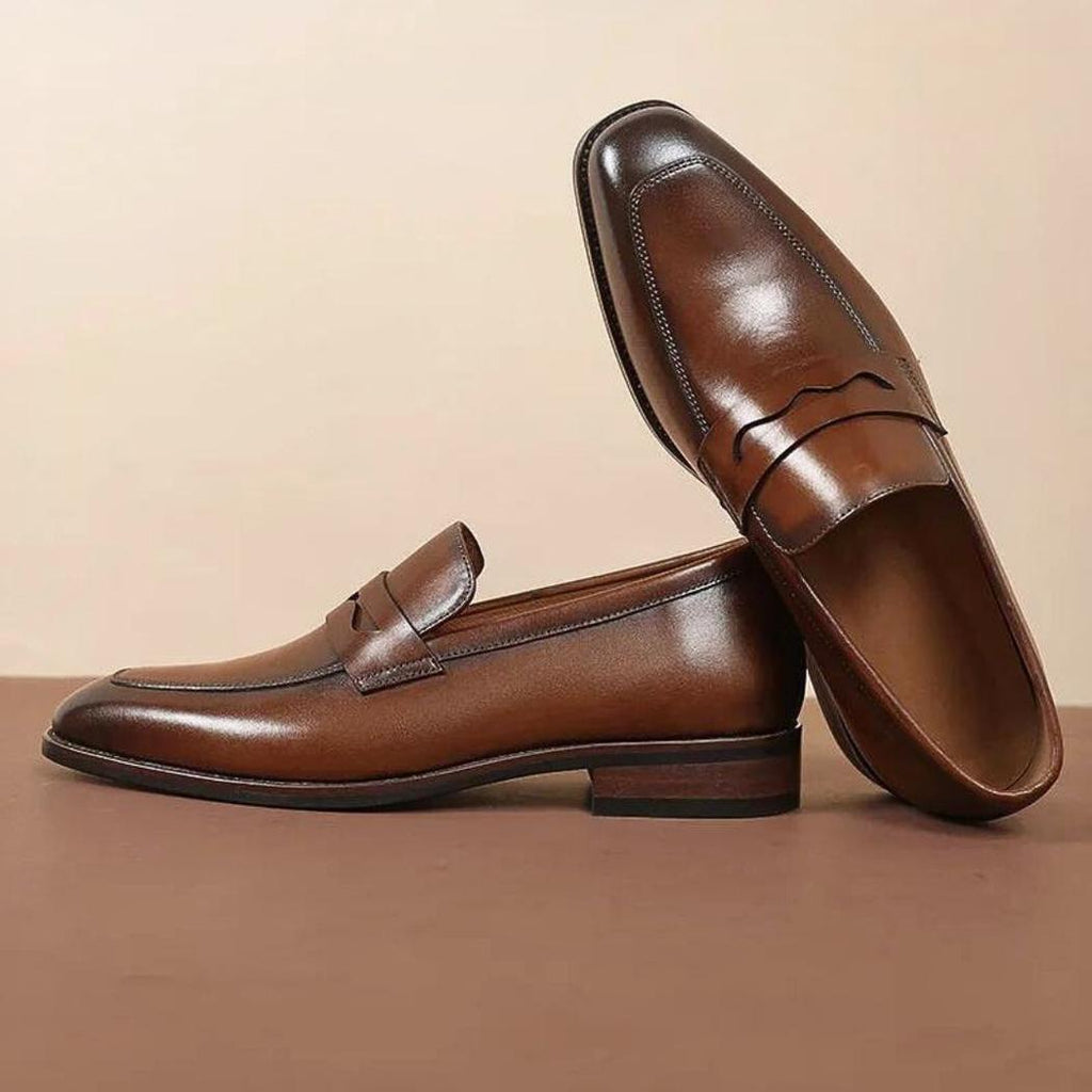 Eleganta loafers i äkta läder för herr
