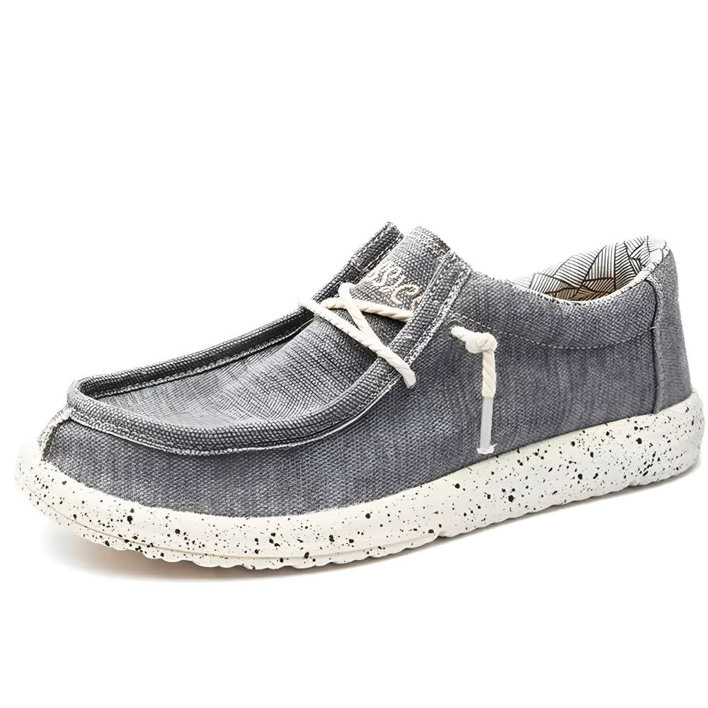 Loafers i denim för herr
