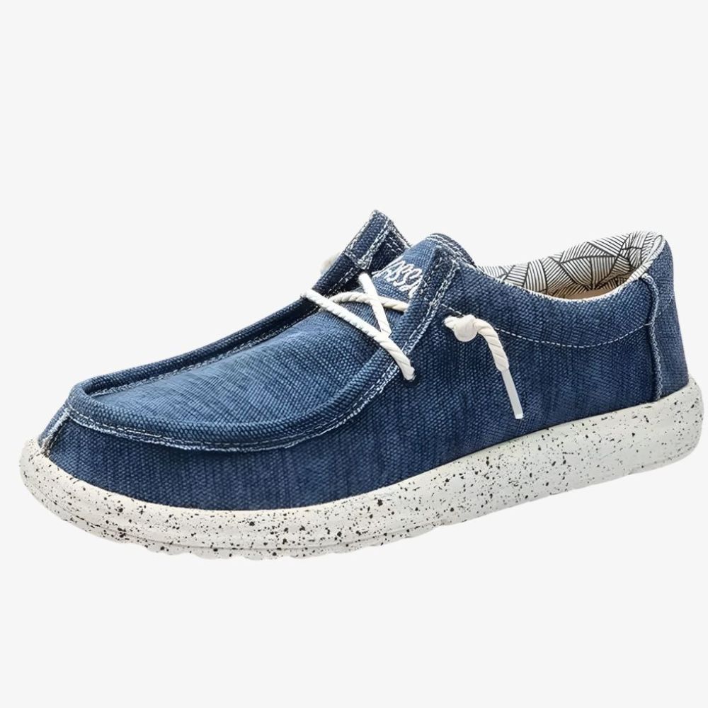Loafers i denim för herr