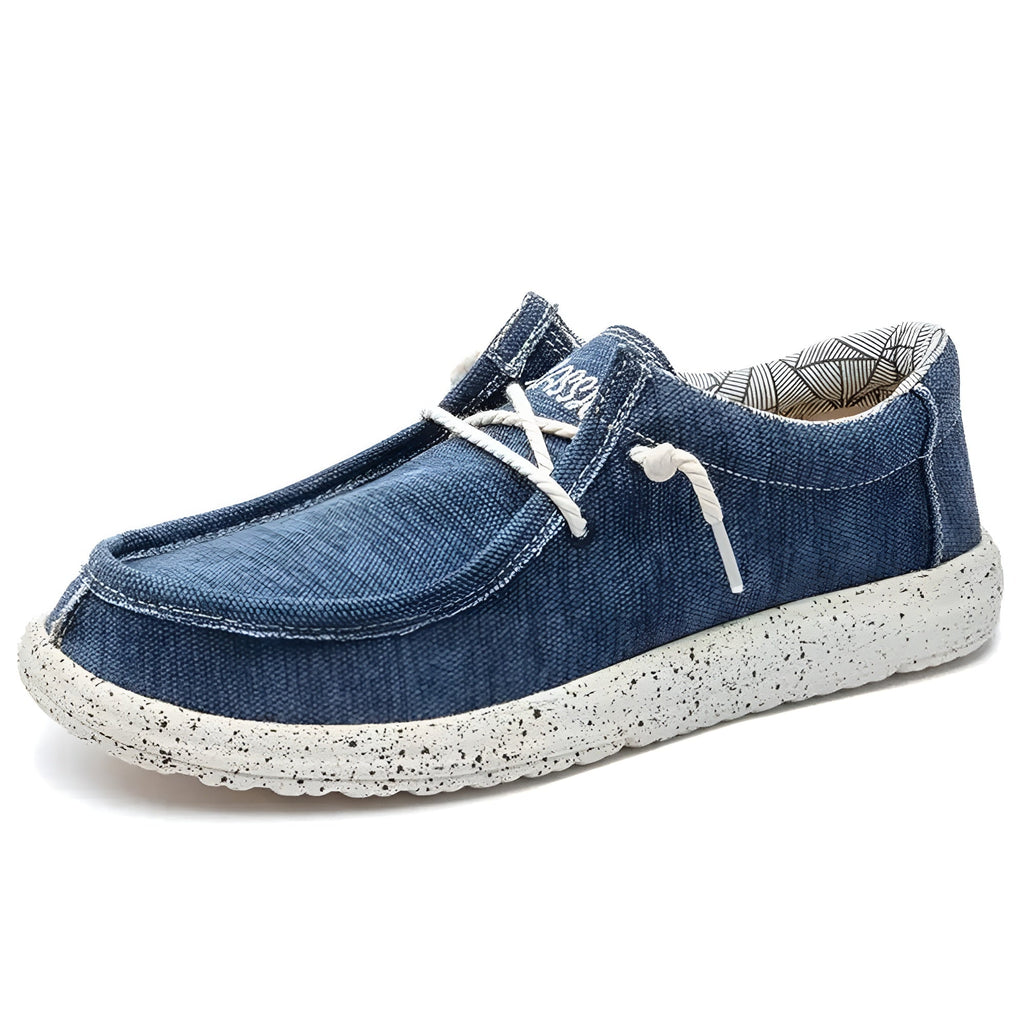 Loafers i denim för herr