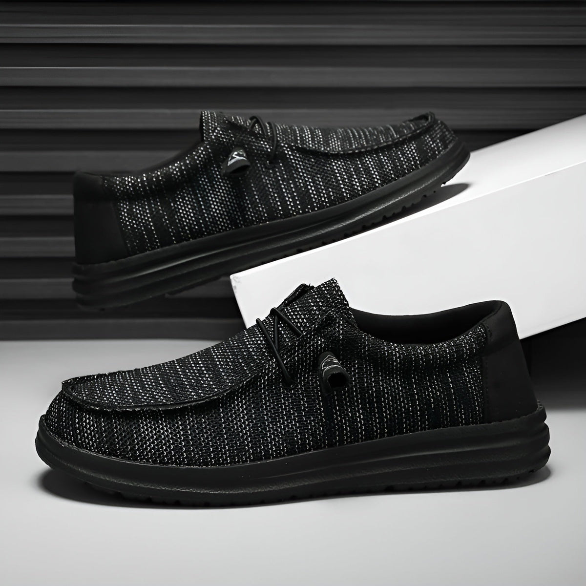 Promenadloafers i tyg för herr