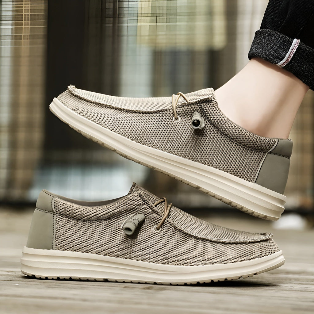 Promenadloafers i tyg för herr